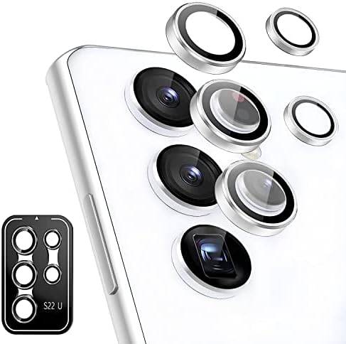Tamoria Kamera Lens Koruyucu Galaxy S22 Ultra için [Kolay Kurulum Tepsisi] Alüminyum Alaşımlı Metal 9H Temperli Cam