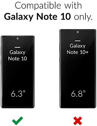 Crave Note 10 Kılıf, Samsung Galaxy Note 10 için Çift Koruma Koruma Serisi Kılıf-Siyah