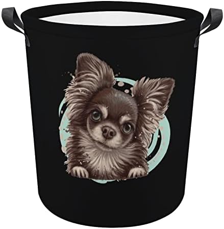 Chihuahua köpek çamaşır sepeti Katlanabilir Saklama Kutusu Sepet Çanta Giysi Sepetleri için Ev Yurt
