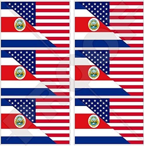 ABD Amerika Birleşik Devletleri ve KOSTA RİKA Tico, Amerikan Kosta Rika Devlet Bayrağı 40mm (1,6) cep telefonu Vinil