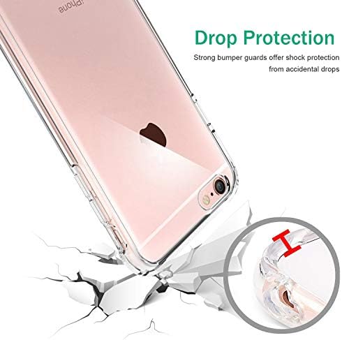 TENOC Telefon Kılıfı için Uyumlu iPhone 6S ve iPhone 6 4.7 İnç, kristal Berraklığında Ultra İnce Durumlarda Yumuşak