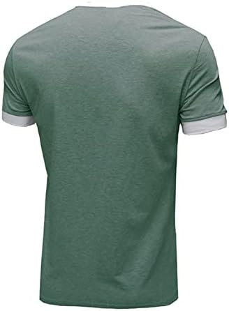 Erkek Henley Gömlek V Boyun Kısa Kollu T Shirt Hafif Yaz Rahat Temel Tee Gömlek Tops Atletik Tişörtleri