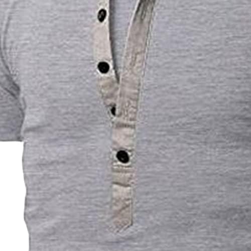Kas Henley Gömlek Erkekler için Kısa Kollu Rahat Temel Moda T Shirt Yaz Slim Fit Raglan Tee Tops