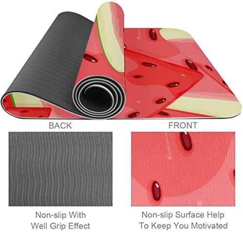 Siebzeh Karpuz Dilim Premium Kalın Yoga Mat Çevre Dostu Kauçuk Sağlık ve Fitness Kaymaz Mat Her Türlü Egzersiz Yoga