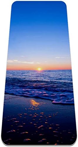 Gün batımı Deniz Premium Kalın Yoga Mat Çevre Dostu Kauçuk Sağlık ve Fitness Kaymaz Mat Her Türlü Egzersiz Yoga ve