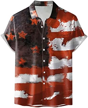 Bluz Kısa Plaj Erkekler Yaz Kollu Bahar Baskılı Moda Üst Rahat Gömlek Bayrak Uzun Kollu T Gömlek Erkekler Set