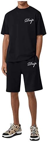 Erkek T-Shirt ve Şort Takım Elbise Seti Kısa Kollu Koşu Koşu Atletik SportsO-Boyun kısa pantolon Spor setleri