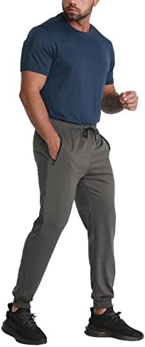 BUYJYA erkek Eşofman Altı, 2 Paket Set koşucu cepli pantolon, egzersiz pantolonları için Uygun Koşu Yoga Spor Salonu