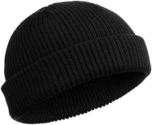Milyar Xin Bere Erkek Kadın-Unisex Kelepçeli Düz Kafatası Örgü Şapka Kap