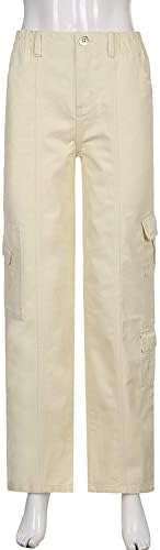 Gençler için UODSVP Sevimli Yüksek Belli Kot, Jean Elbise Kadın kapri pantolonlar Artı Boyutu Bootcut Kot Pantolon