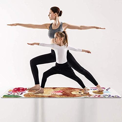 Sevimli Bear6mm Baskı Ekstra Kalın Yoga Mat, çevre Dostu TPE Egzersiz Paspaslar Pilates Mat ile Yoga için, egzersiz,