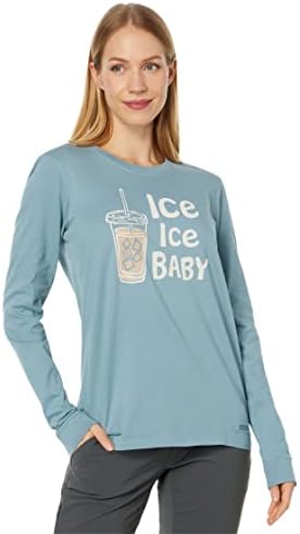 Hayat iyidir Buz Buz Bebek Kahve Uzun Kollu Kırıcı ™ Tee