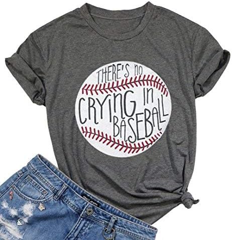 Beyzbol Anne T-Shirt Kadın Mektubu Baskı Komik Beyzbol Grafik Tees Tops Kısa Kollu Casual Tee