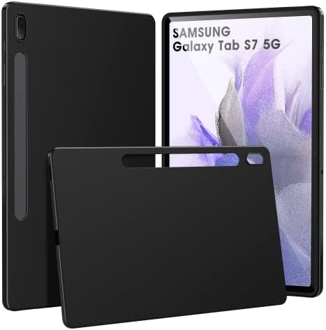 Samsung Galaxy Tab S7 FE (Siyah)ile Uyumlu Cbus Kablosuz Esnek Jel Silikon TPU Kılıf