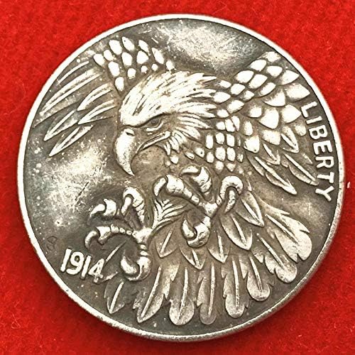 Cryptocurrency 1914 Falcon Predator Gümüş Kaplama hatıra parası Kartal Pençesi Sikke Sikke Koruyucu Kapaklı Kişisel