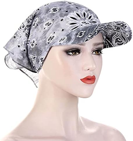 Kadınlar Çiçek beyzbol bere Şapka islami türban Güneş Koruma Başörtüsü Vizörlü Hafif Hımbıl beyzbol şapkası