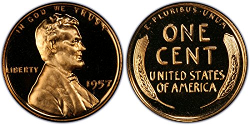 1957 Mücevher Kanıtı Lincoln Anıtı Kuruş Kuruş Kanıtı ABD Darphanesi