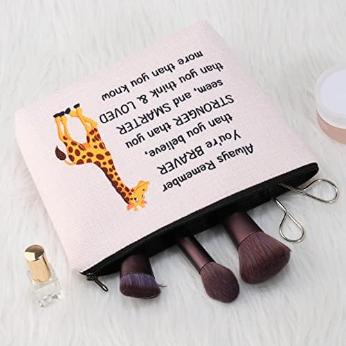 JNIAP Zürafa Kozmetik Çantası Zürafa İlham Hediye Makyaj Çantaları Kadınlar için Hayvanlar Sevgilisi Seyahat tuvalet