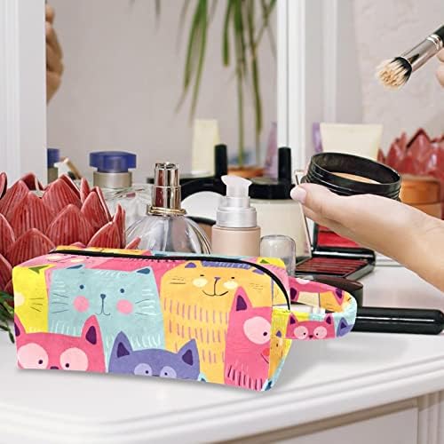 Kadınlar için kozmetik Çantaları, Çanta Çantalar Makyaj Organizatör Depolama Makyaj Çantası Kızlar, Kediler Karikatür
