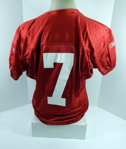 2009 San Francisco 49ers 7 Oyunu Yayınlandı Kırmızı Antrenman Forması L DP34727 - İmzasız NFL Oyunu Kullanılmış Formalar