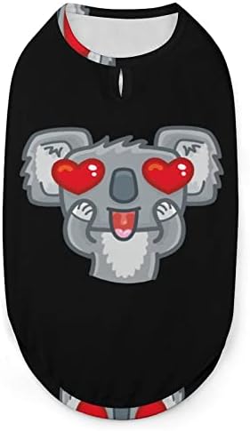 Sevimli Koala Ayı Aşk Kalpler Köpek Yelek Elbise Grafik Köpek Gömlek Kazak Pet Ceket Giyim için Küçük ve Orta Köpekler