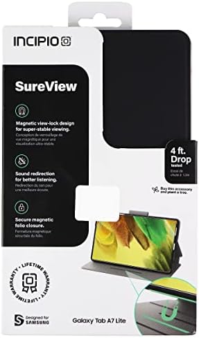 Galaxy Tab A7 Lite Tabletler için Incipio SureView Serisi Folio Kılıf-Siyah