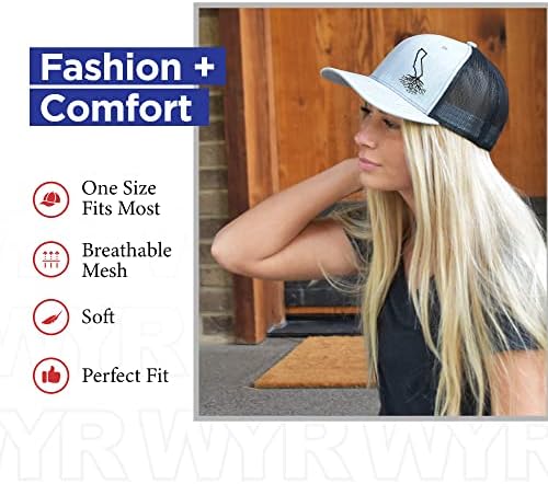 WYR Giyim-Kaliforniya Kökleri Tasarımlı Snapback Şapka, Erkekler ve Kadınlar için Şık Şapkalar, File Sırtlı Polyester