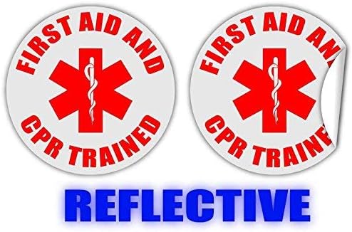 Çift Yansıtıcı Baret Çıkartmaları / Kask Güvenlik Çıkartmaları Etiketleri / ilk yardım ve CPR Eğitimli Etiket Çıkartmaları