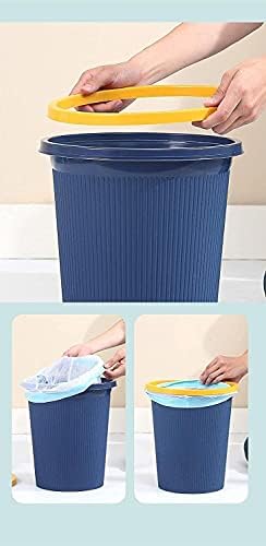 WXXGY çöp konteyneri çöp kutusu Ev Plastik Yuvarlak çöp tenekesi Kapaksız ve Basınçlı Kağıt Sepeti, Çöp kutusu / Kahverengi