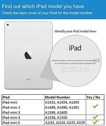 XMTMR-Cam iPad Mini 1/2/3 Kılıf, Mini 4 Kılıf, iPad Mini 5 Kılıf, koruyucu Deri Kılıf, ayarlanabilir Standı Otomatik